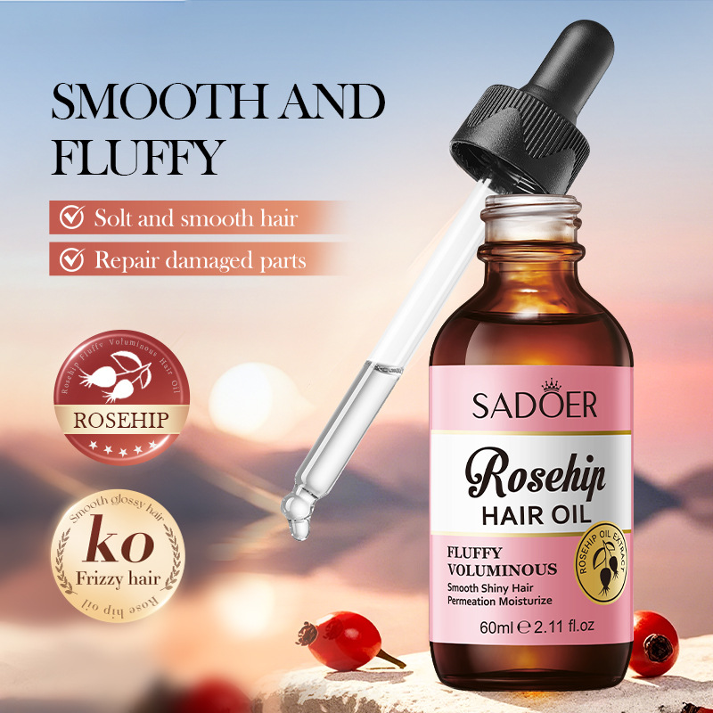 Cross-border export wholesale of SADOER rosehip oil Voluminous and lustrous Hair Essential Oil and moisturizing Hair conditioner full figure