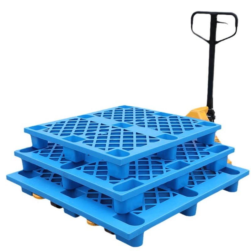 塑料托盘物流专用网格九脚托板仓储叉车托盘塑料防潮垫板 塑胶卡板1