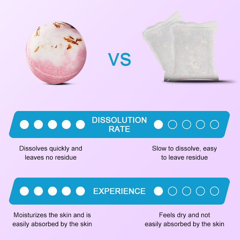 All-english SADOER explosive bath salt balls, rose fragrance bath, gentle and skin-friendly bath balls, cross-border export wholesale Item Picture