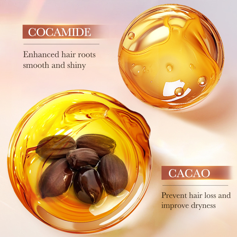 Cross-border wholesale of SADOER cocoa butter anti-hair loss shampoo and hair cleaning shampoo in English Specification drawing