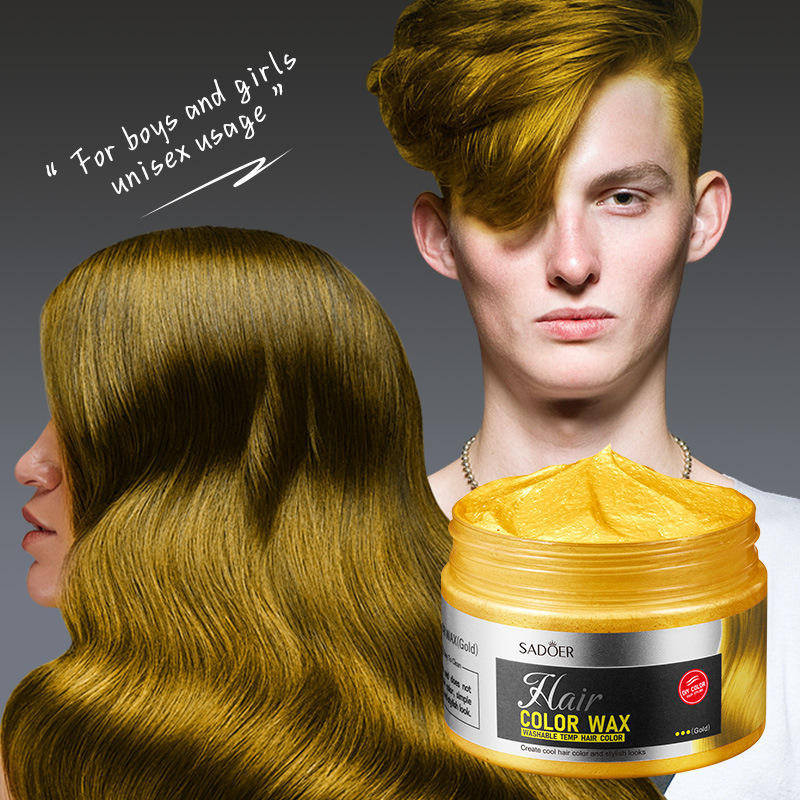 Cross-border wholesale of all-English SADOER colored hair paste (gold) with natural and fluffy styling Application Scenario