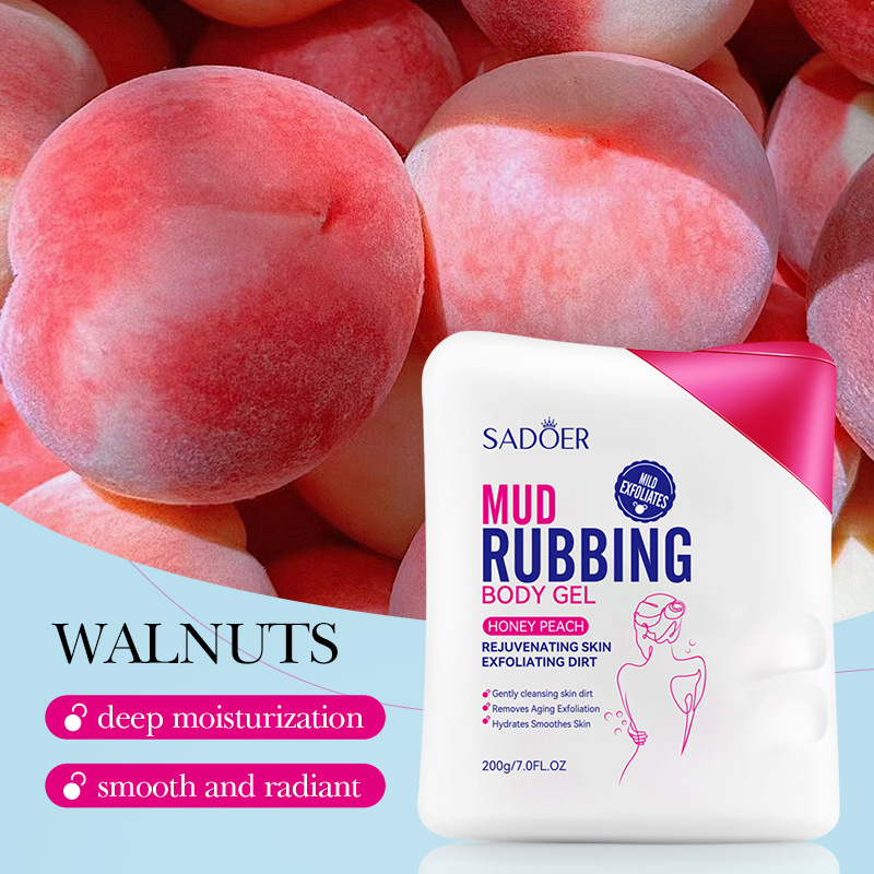All-english SADOER Peach Mud Bath Gel for pore cleaning and body cleansing, cross-border export wholesale Specification drawing