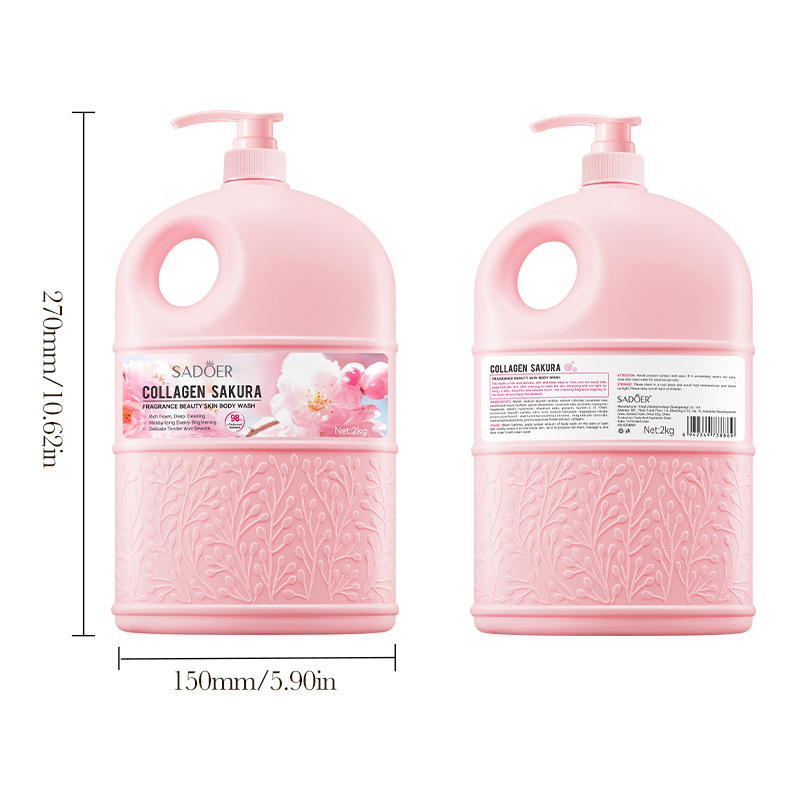 Full English SADOER Cherry Blossom Collagen Fragrance Beauty Body Wash and Cleansing Body Wash cross-border export wholesale Item Picture