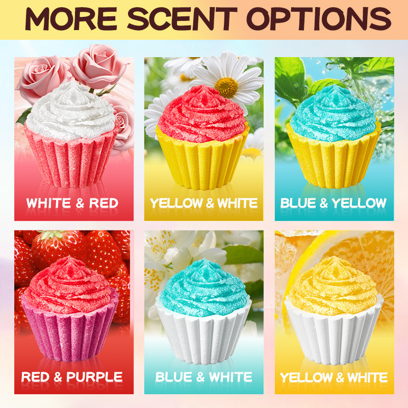 All-english SADOER ice cream shaped bath salt ball set, clean foam bath salt balls, cross-border export wholesale Application Scenario