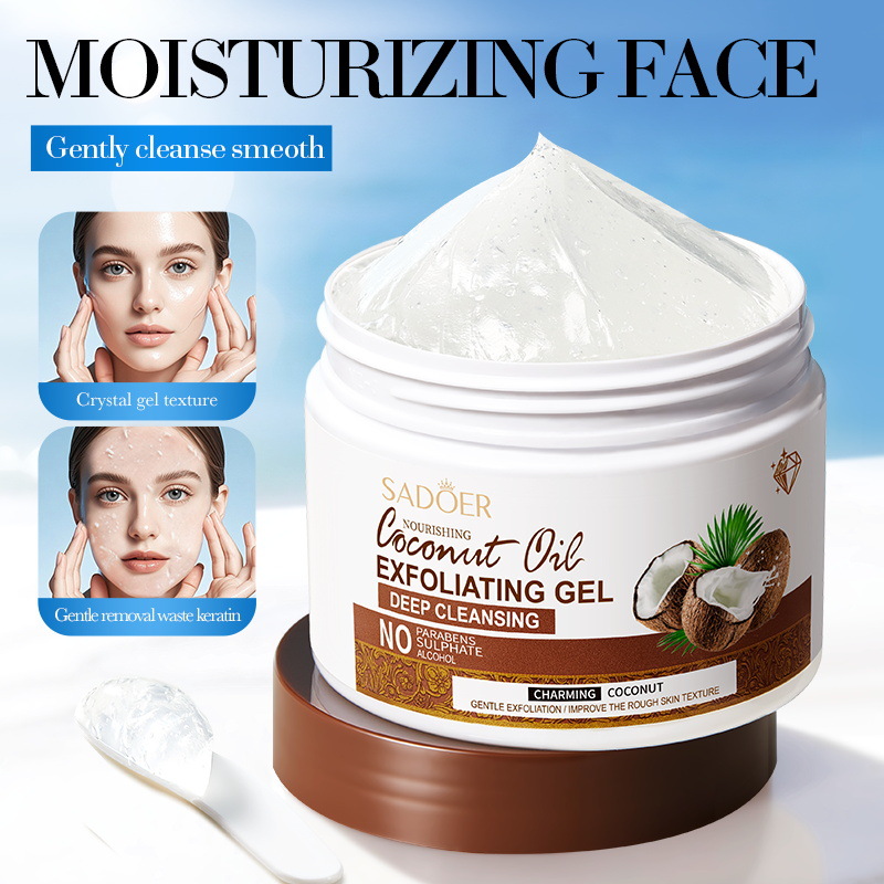 All-english SADOER Nourishing Coconut Oil Exfoliating Gel for Smooth Skin Cross-border export wholesale details Picture