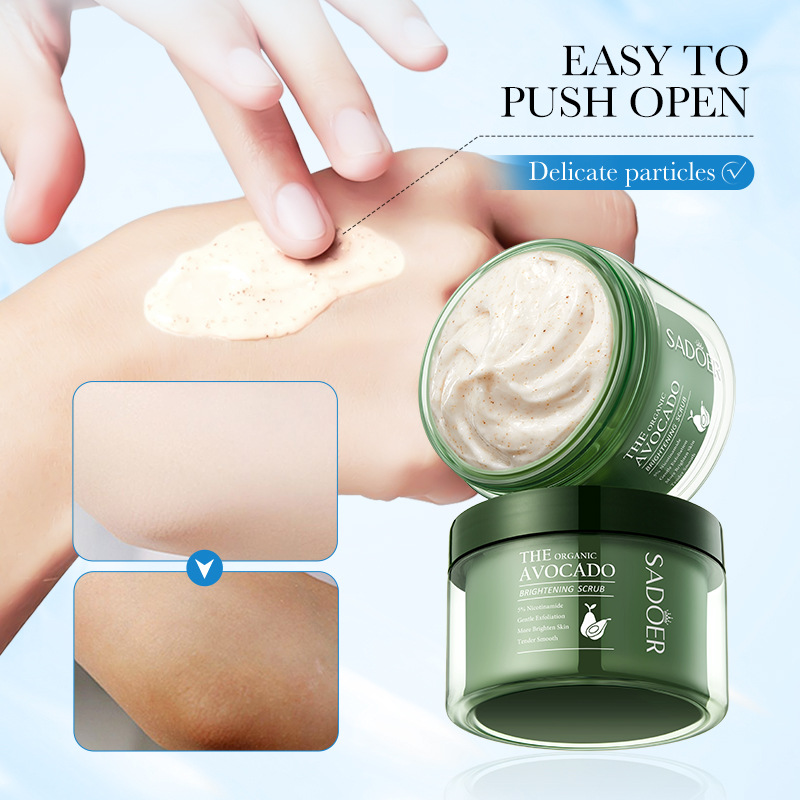 SADOER Avocado Nicotinamide Brightening Scrub for Cleansing the body cross-border export wholesale Application Scenario