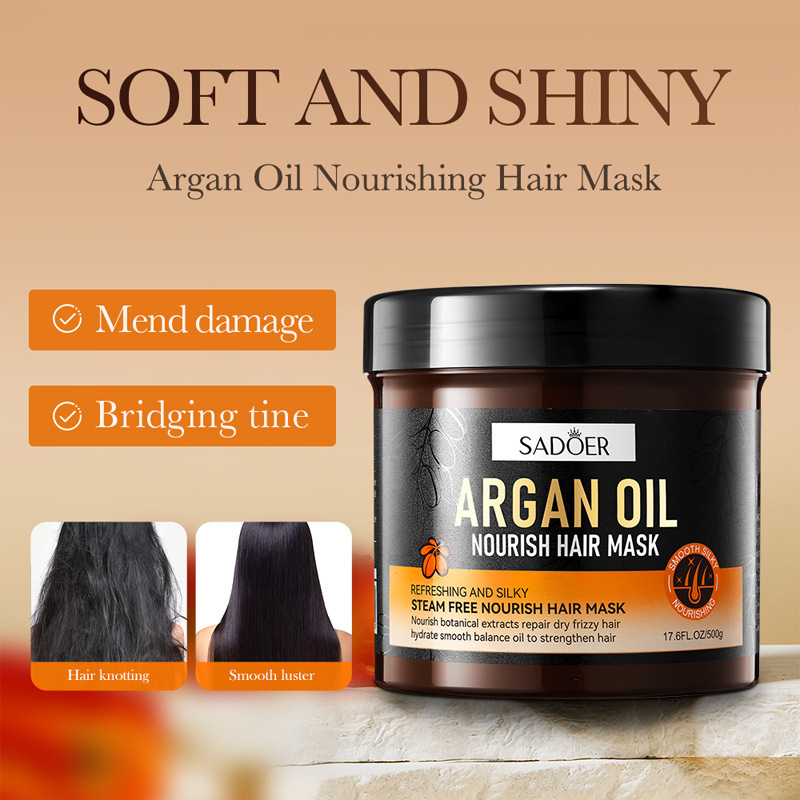 Full English SADOER Argan Oil Nourishing Hair Mask, Hair Care Mask, Hair Conditioner cross-border export wholesale details Picture
