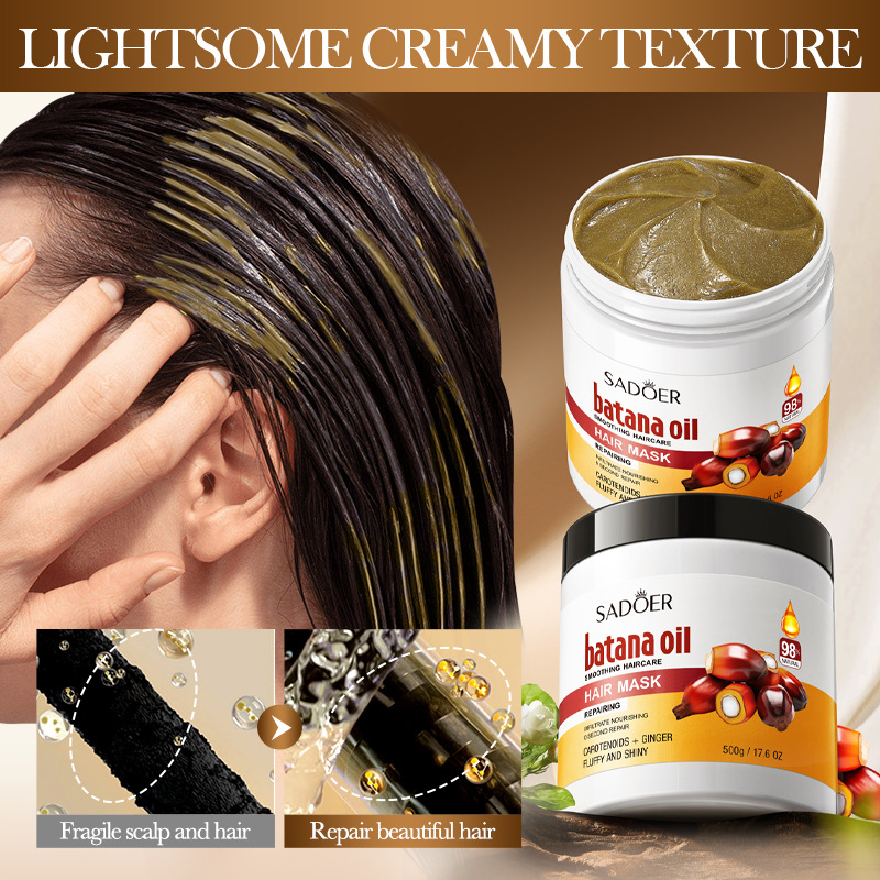 Full English SADOER Batana Scalp Soothing Hair Mask Smooth Hair Conditioner cross-border export wholesale Application Scenario