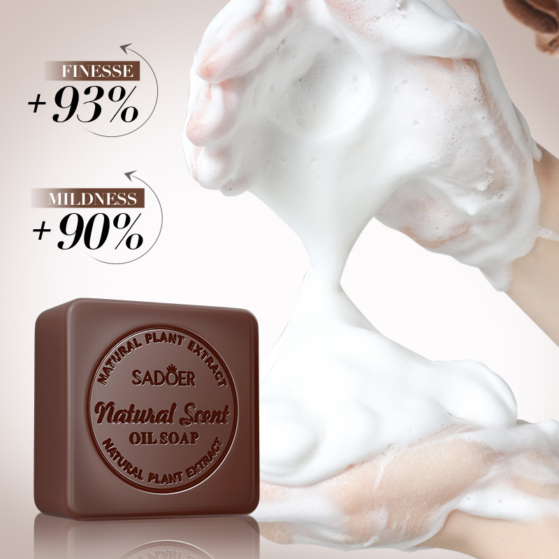 SADOER natural coffee essential oil soap for cleansing the body, universal handmade soap, cross-border export wholesale Item Picture
