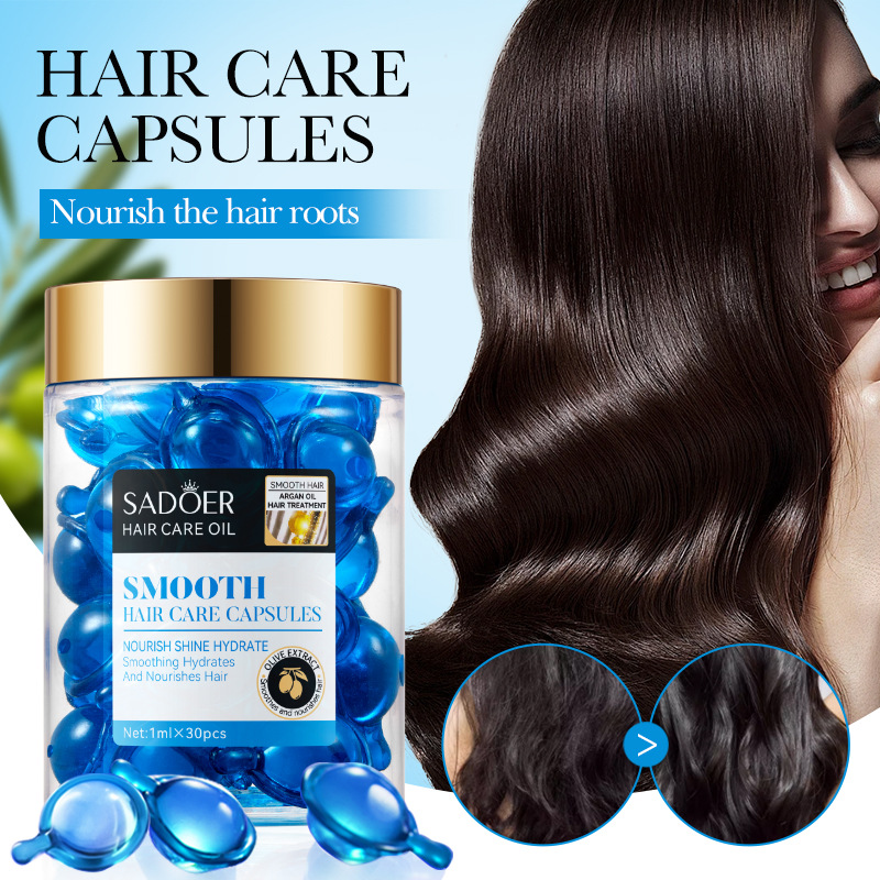 SADOER Argan Oil Hair Care Capsules for dry, yellow and frizzy hair, cross-border export wholesale Specification drawing