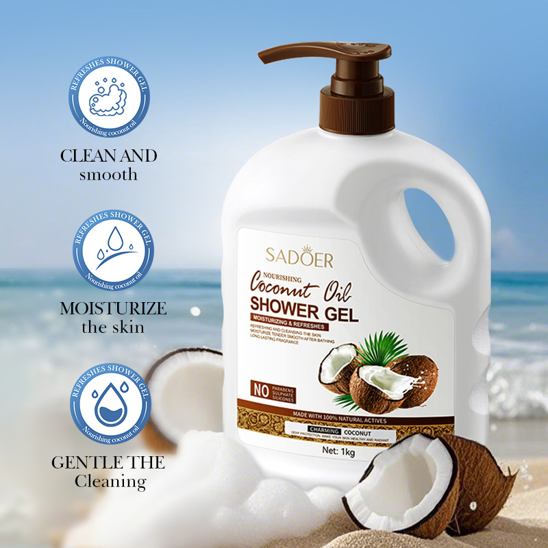 SADOER coconut Oil Moisturizing Body Wash 1kg large capacity cross-border export wholesale details Picture