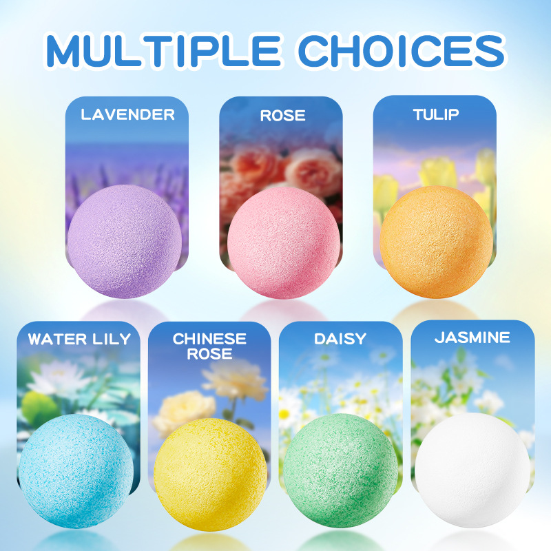 All-english SADOER Romantic Floral Bath Salt Balls (sinking Balls) for body cleansing, cross-border export wholesale full figure