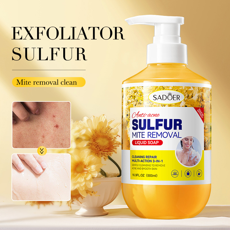 Full English SADOER sulfur body Wash Deep Cleansing Body Wash cross-border export wholesale details Picture