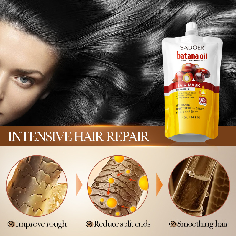 Cross-border wholesale of SADOER Scalp Soothing Hair Mask (stand-up Bag) in full English Application Scenario