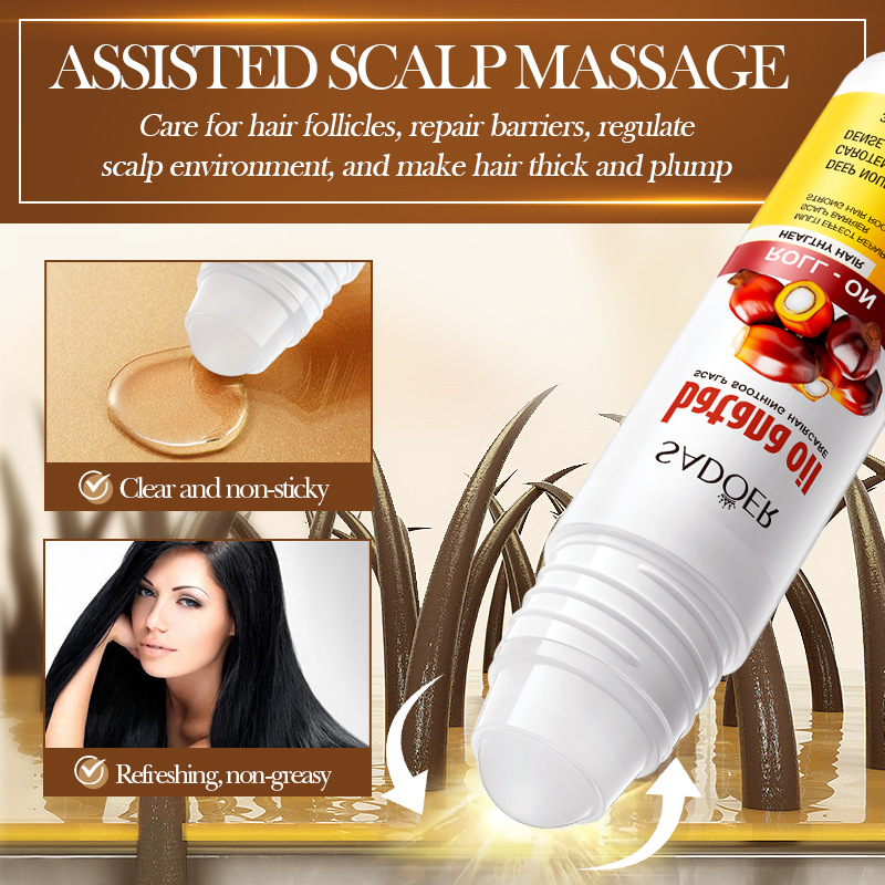 Cross-border export wholesale of SADOER Bartana Scalp Soothing Hair Roll-on Moisturizing and Nourishing Hair Conditioner Application Scenario