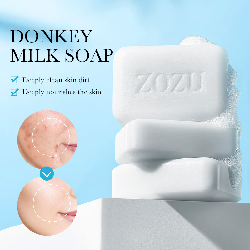 All-english ZOZU donkey Milk Whitening Handmade Soap for Cleansing and universal skin rejuvenation, cross-border export wholesale Specification drawing