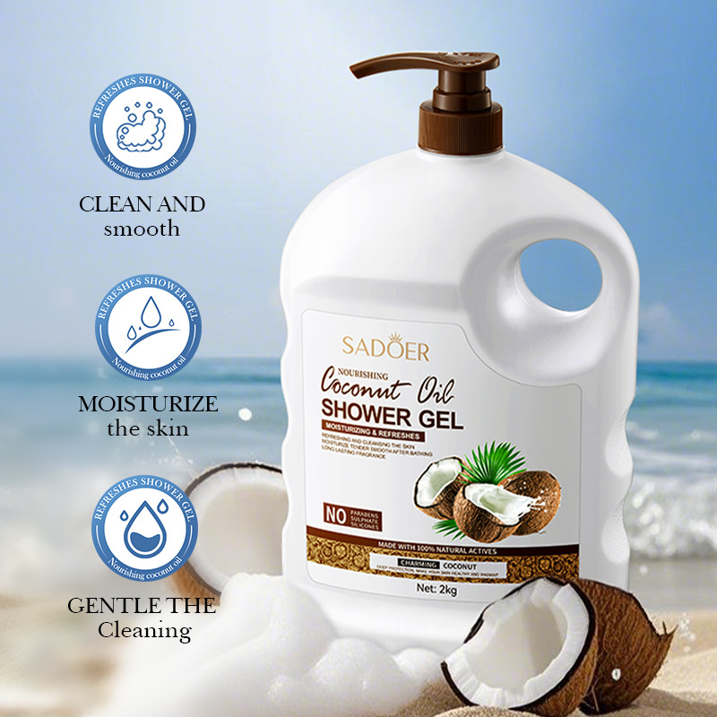SADOER coconut Oil Moisturizing Body Wash 2kg large capacity cross-border export wholesale details Picture