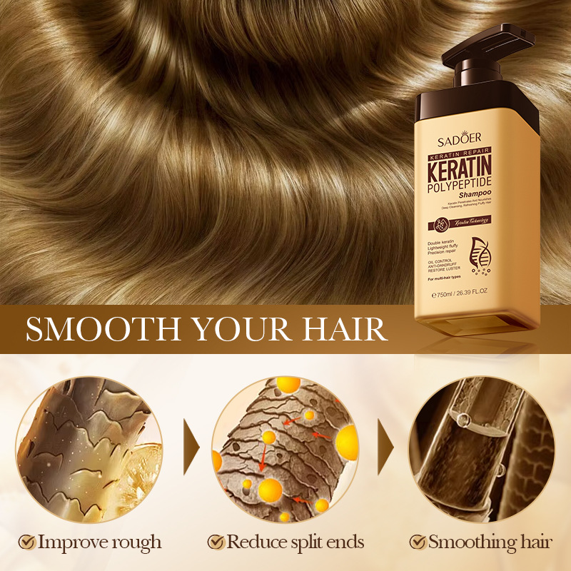 All-english SADOER keratin peptide anti-dandruff and voluminous shampoo, cross-border export wholesale Application Scenario