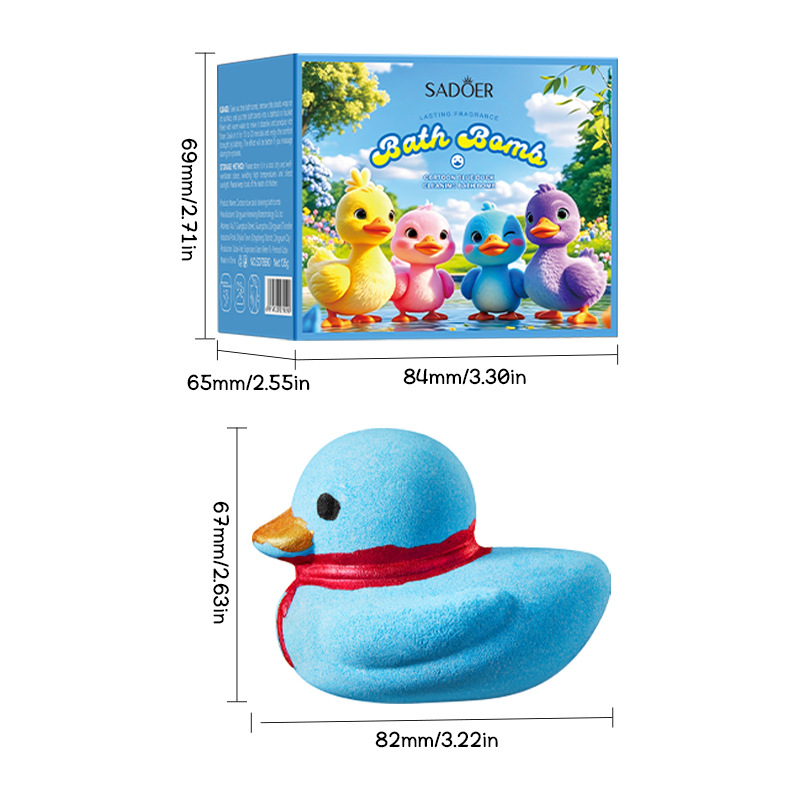 All-english SADOER cartoon blue duck cleaning bath salt balls (float balls) cross-border export wholesale of cleaning bath salt balls Item Picture