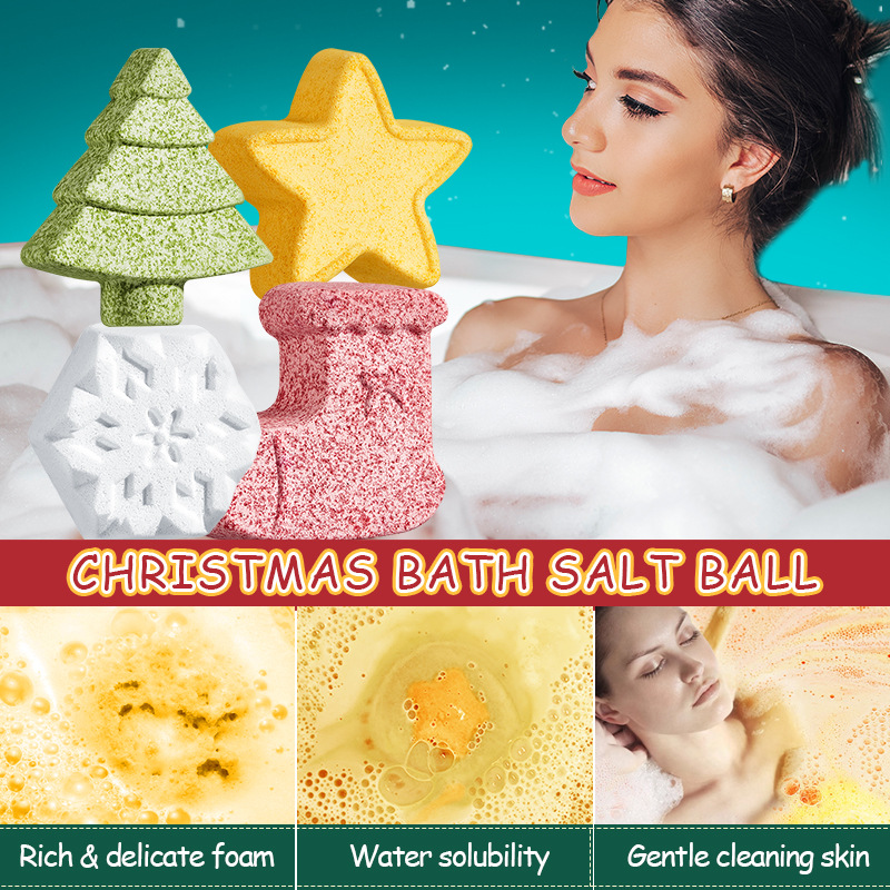 All-english SADOER Christmas Bath salt ball set for cleaning the body. Wholesale of clean bath salt balls for cross-border trade details Picture