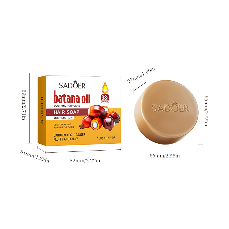 Full English SADOER Batana Hair Soap Deep Cleansing shampoo cross-border export wholesale Item Picture