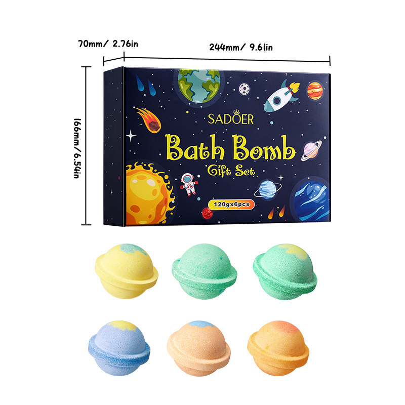 All-english SADOER Planet Bath Salt Ball Gift Set, Clean Body Bath salt balls, cross-border export wholesale Item Picture