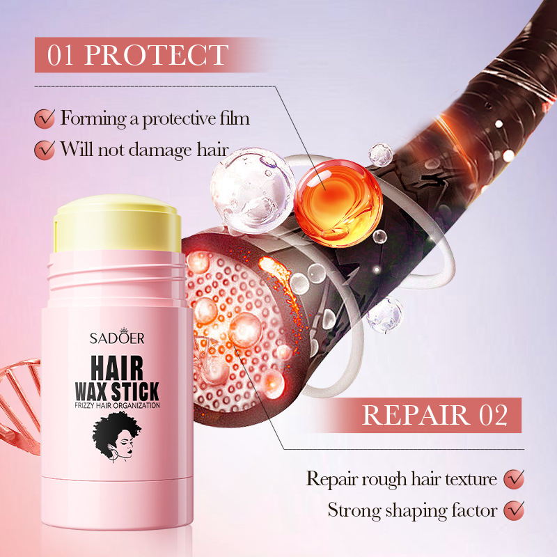Cross-border export wholesale of all-English SADOER hair straightening sticks and messy hair styling liquid details Picture