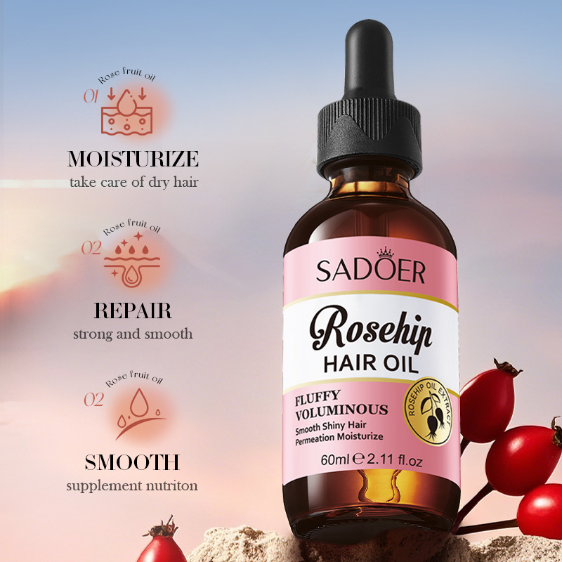 Cross-border export wholesale of SADOER rosehip oil Voluminous and lustrous Hair Essential Oil and moisturizing Hair conditioner details Picture