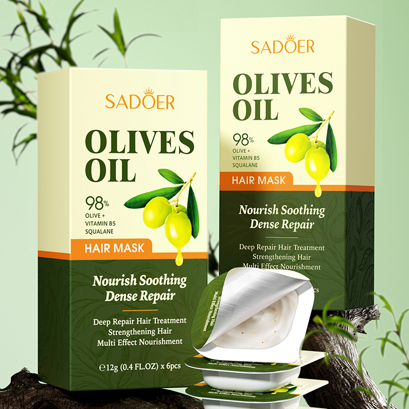 All-english SADOER olive oil Repairing, Softening and Nourishing Hair Mask to Improve dryness Conditioner Cross-border export wholesale Application Scenario