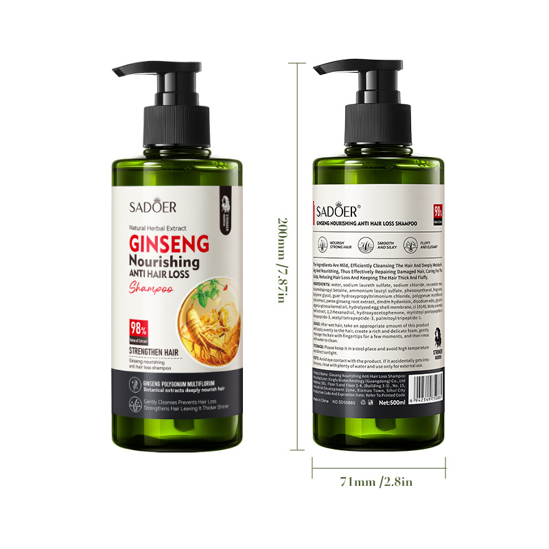 Cross-border export wholesale of SADOER Ginseng and Polygonum multiflorum Nourishing anti-hair Loss Shampoo Item Picture