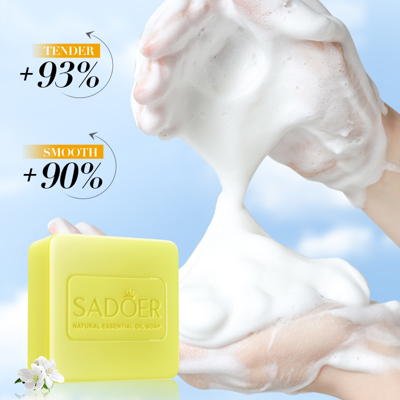 SADOER jasmine essential oil soap, handmade soap, bath soap, universal body soap, cross-border export wholesale Specification drawing