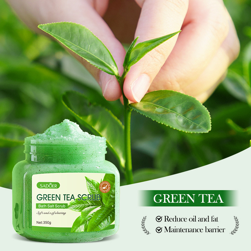 All-english SADOER Green Tea Exfoliating and Cleansing Scrub for body cleansing, cross-border export wholesale Specification drawing