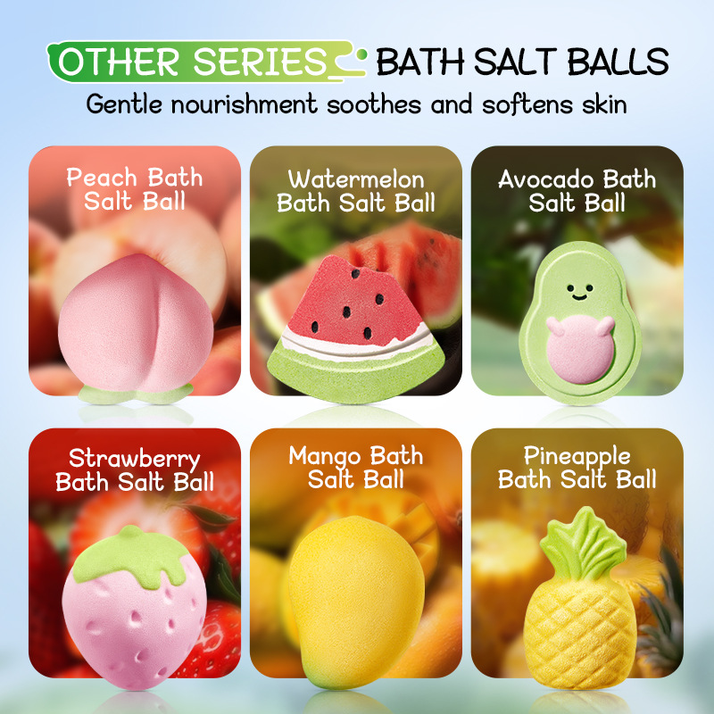 All-english SADOER pineapple Cleaning Scented Bath Salt Balls (float balls) cross-border export wholesale of cleaning bath salt balls full figure