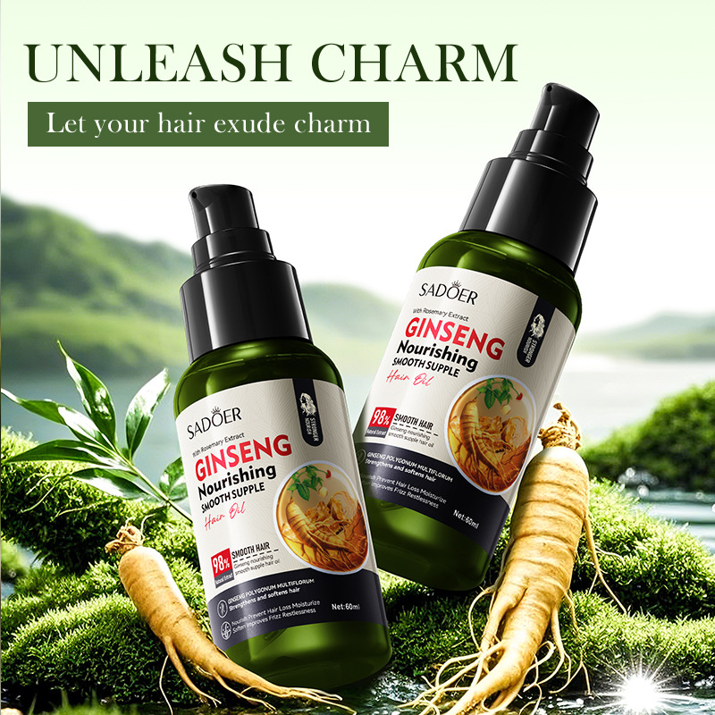 SADOER Ginseng and Polygonum multiflorum Nourishing and Softening Hair Essential Oil Nourishing and Silky hair Cross-border wholesale details Picture