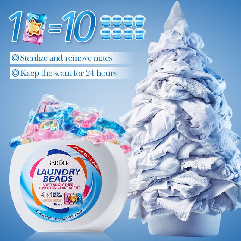 All-english SADOER laundry pods for deep cleaning of clothes and clean laundry liquid, cross-border export wholesale details Picture