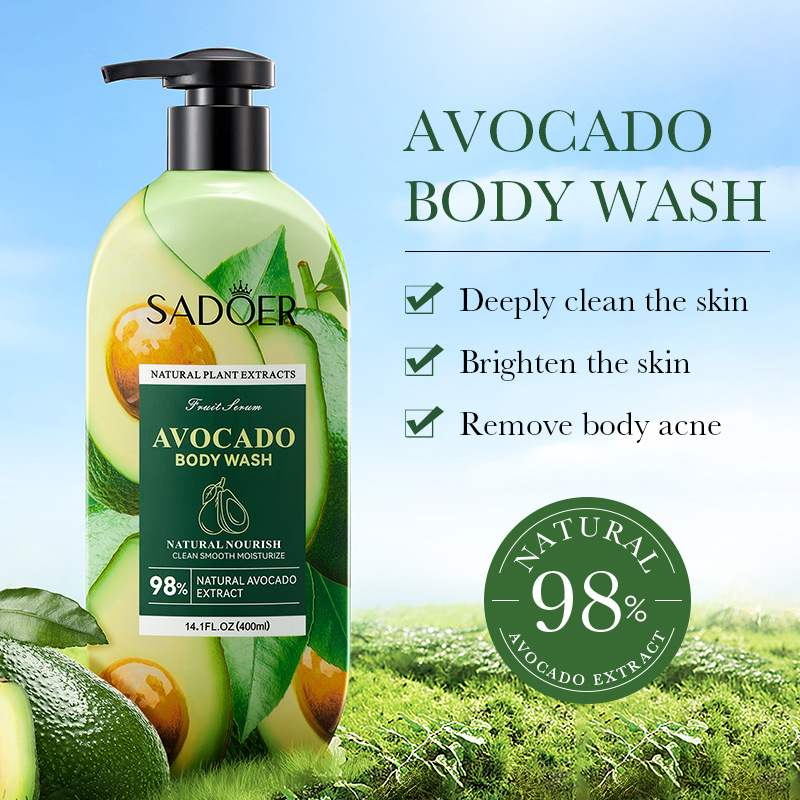 All-english SADOER coconut Body Wash for cleansing and exfoliating, delicate body wash cross-border export wholesale Specification drawing