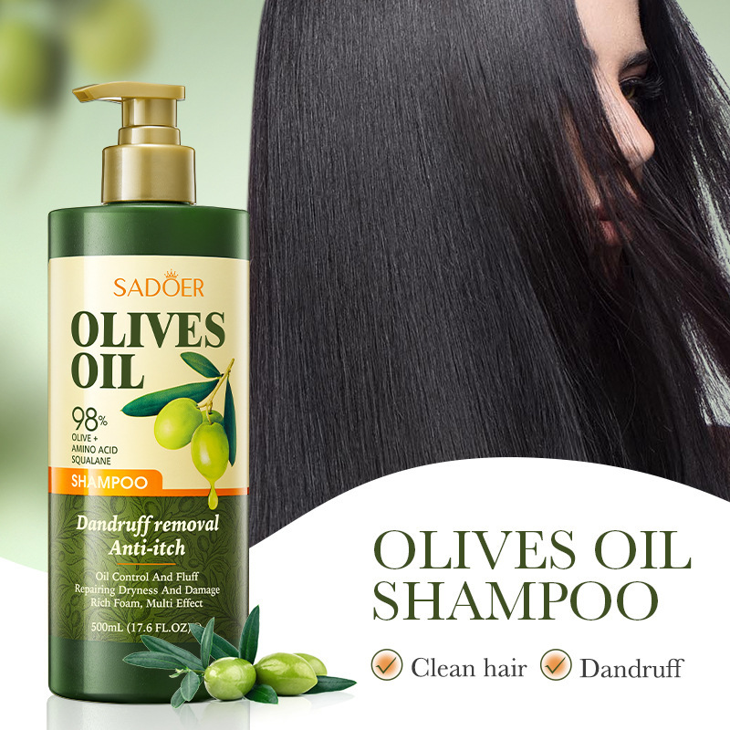 All-english SADOER olive oil Nourishing Anti-dandruff Shampoo, Smooth anti-dandruff shampoo cross-border export wholesale details Picture