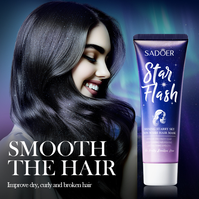 All-english SADOER Starry Sky Leave-in Mask Moisturizing Hair Nourishing Conditioner Cross-border export wholesale Application Scenario