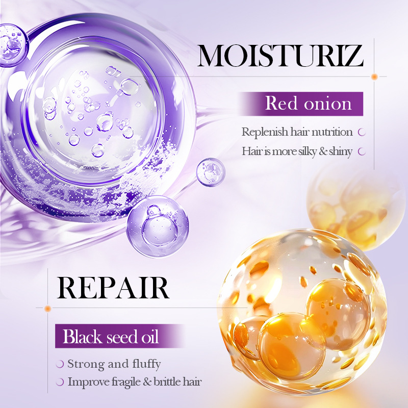 All English SADOER Onion Black Seed Oil Smooth Hair Conditioner, Smooth Hair Conditioner cross-border export wholesale Specification drawing