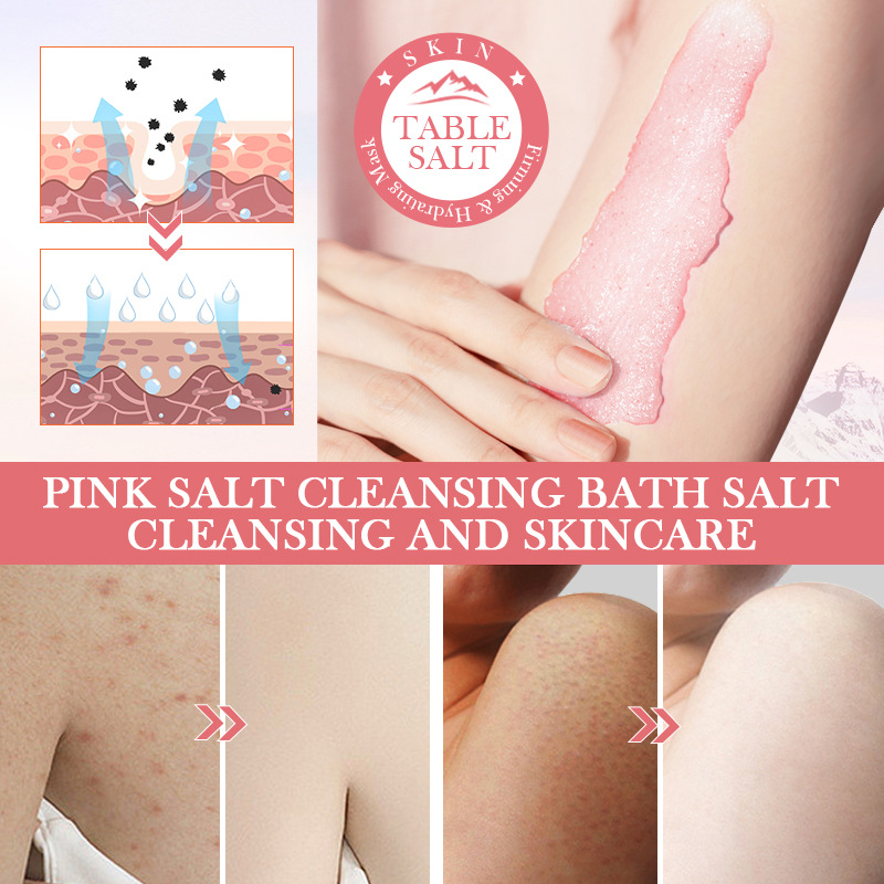 Cross-border wholesale of SADOER Himalayan powder Salt Cleansing Bath Salts and body bath balls in English Specification drawing