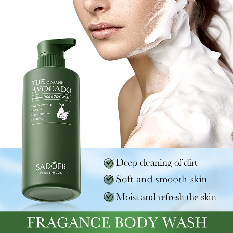 Cross-border wholesale of SADOER avocado Moisturizing Scented Body Wash and Cleansing Body Wash in English details Picture