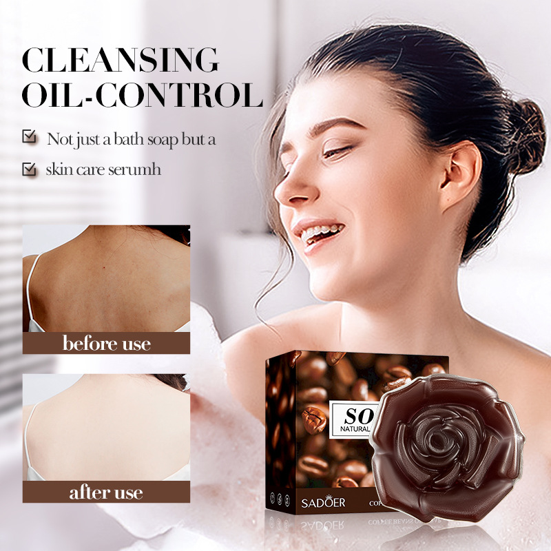 SADOER coffee bean essential oil soap, handcrafted soap, universal soap for cleansing the body, cross-border export wholesale Item Picture