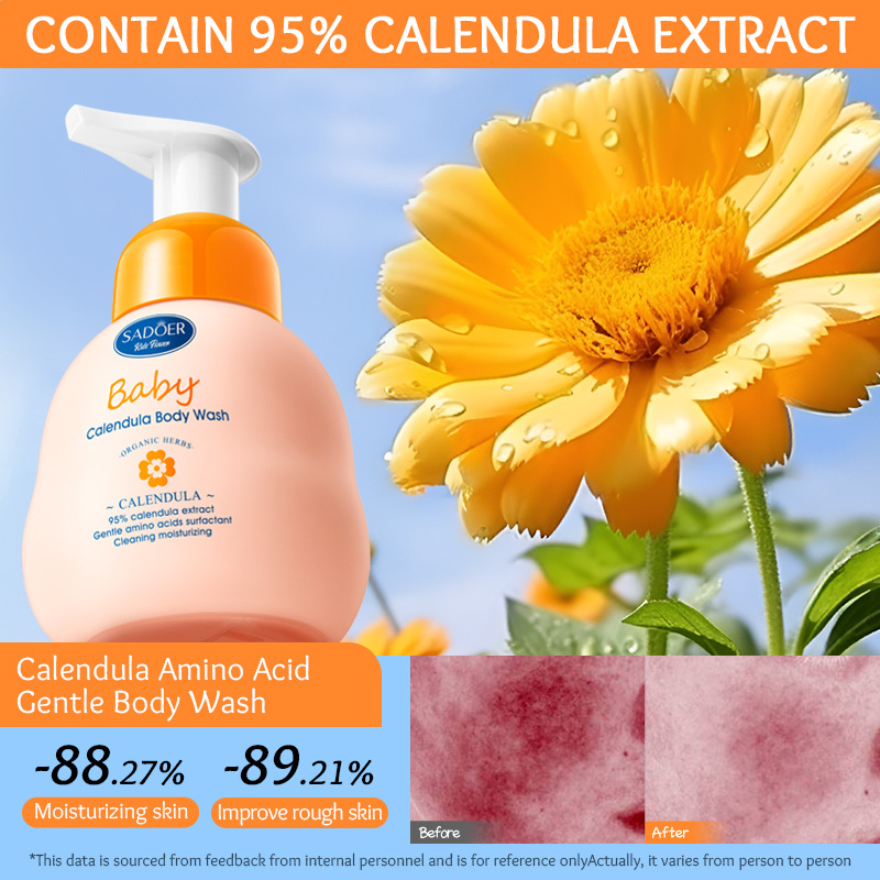 Cross-border export wholesale of SADOER children's Calendula amino Acid Gentle Body Wash and cleansing Body lotion details Picture