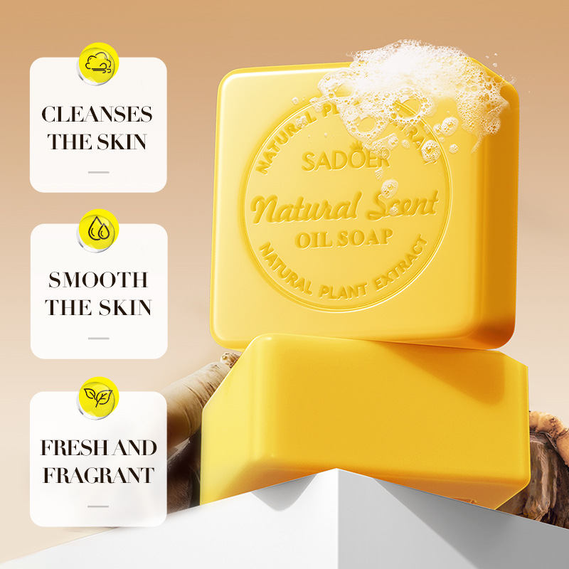 SADOER natural ginseng essential oil soap for cleansing the body, universal handmade soap, cross-border export wholesale Specification drawing