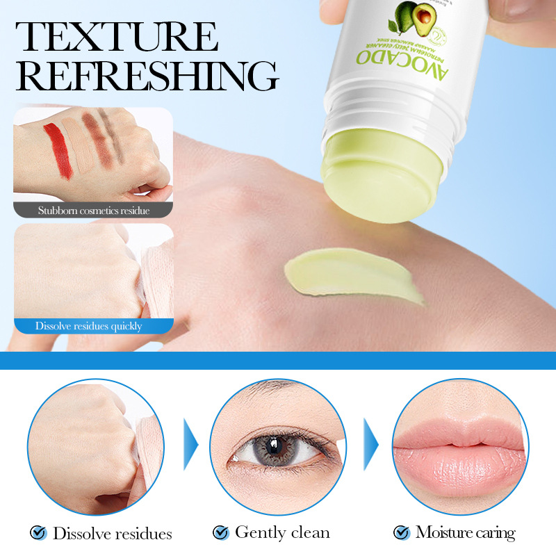 All-english FAYANKOU Avocado Vaseline Cleansing Makeup Remover Stick, Makeup Remover Cream cross-border export wholesale Specification drawing