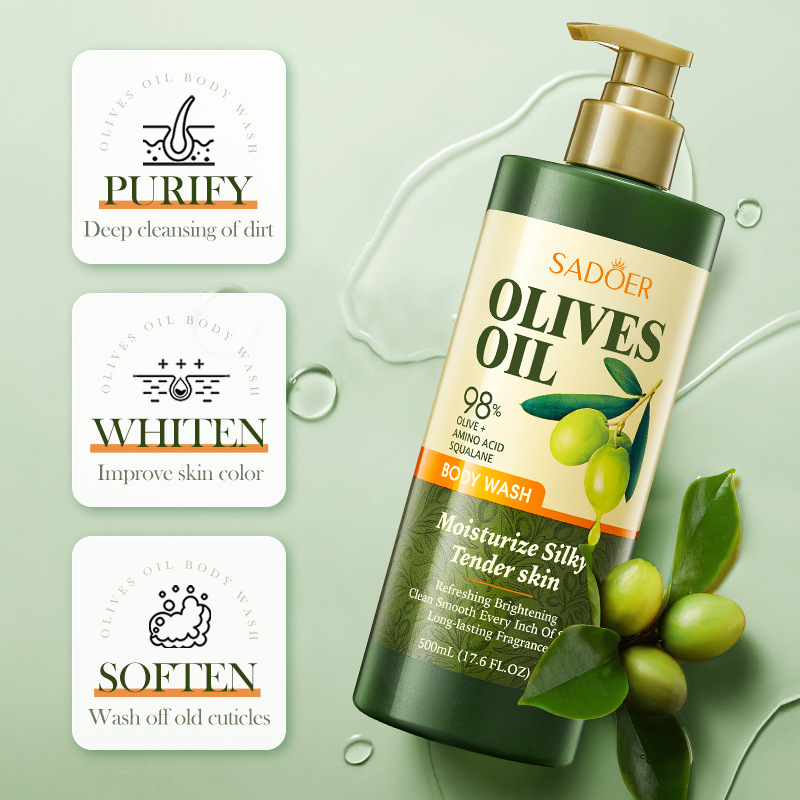 Cross-border export wholesale of SADOER olive oil Moisturizing and smoothing body Wash and Delicate Fragrance Body Wash details Picture