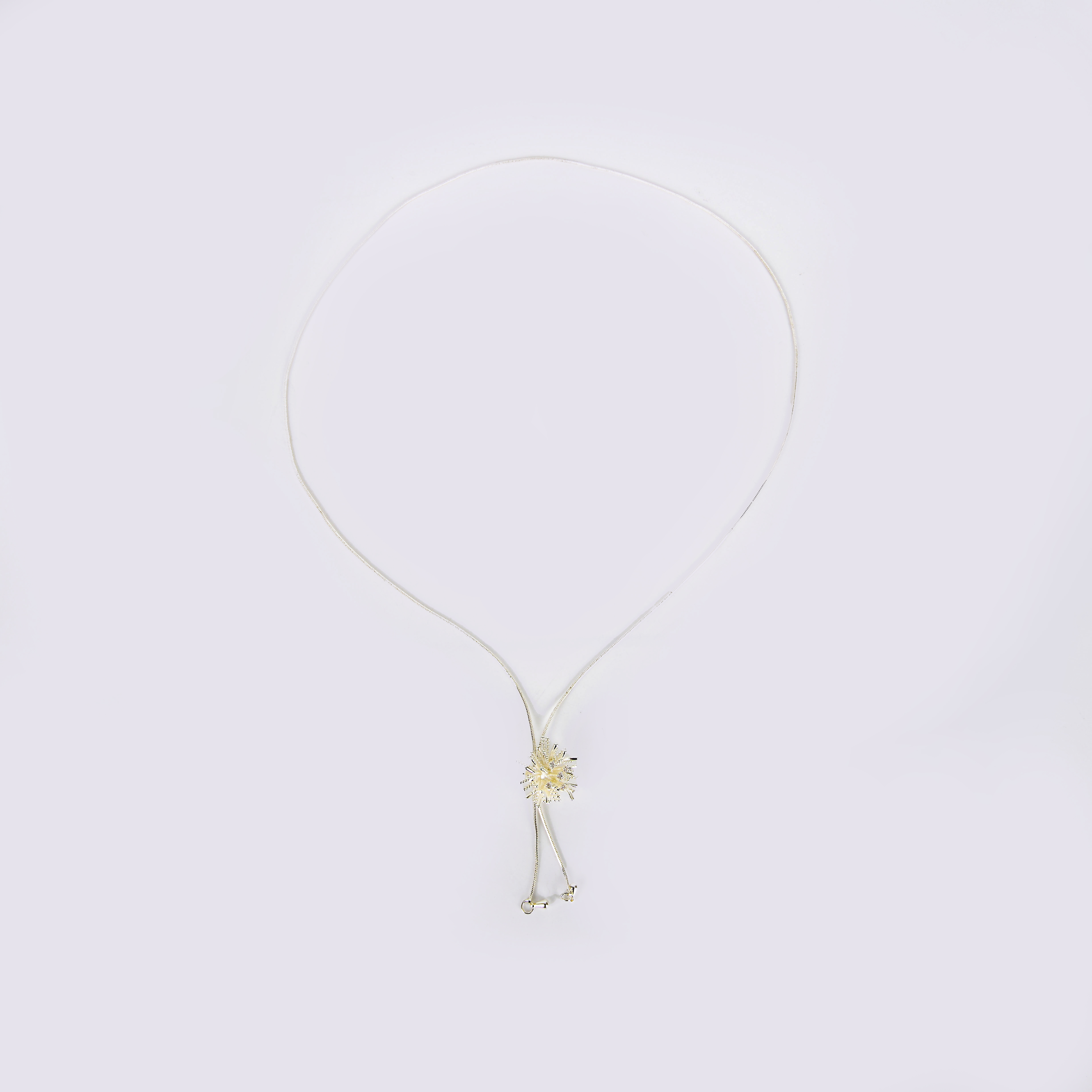 璀璨烟花~银色抽拉烟花项链女精致高级感锁骨链轻奢劲链夏天配饰