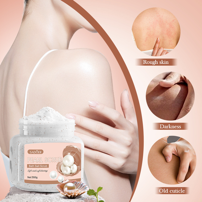 SADOER Pearl Exfoliating and Cleansing Scrub in English for body exfoliation and skin improvement cross-border trade details Picture