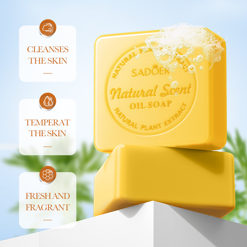 SADOER natural honey essential oil soap for cleansing the body, universal handmade soap, cross-border export wholesale details Picture