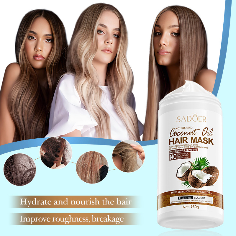 All-english SADOER Nourishing Coconut Hair Mask, Smooth, Soft and Fluffy Hair Conditioner cross-border export wholesale Item Picture